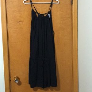 Black romper with pockets